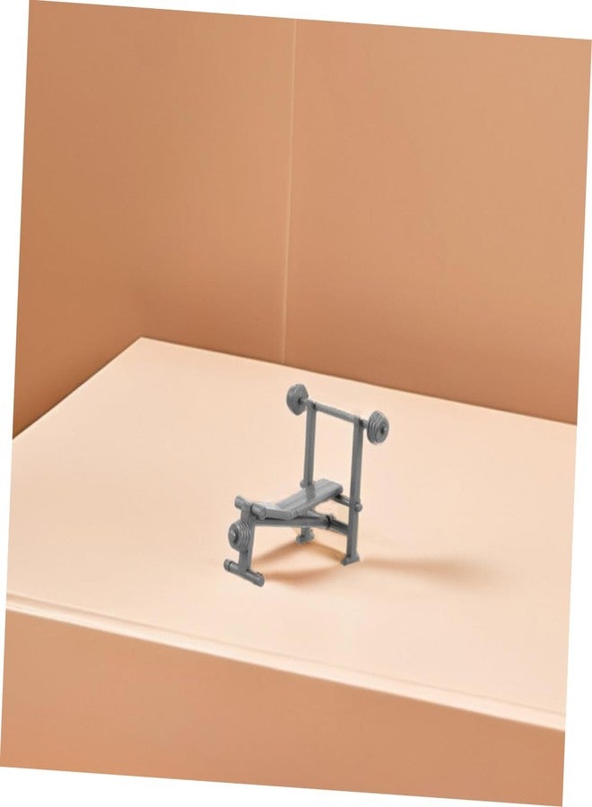 JOINPAYA Miniature Dollhouse Gym Workout Equipment Realistic Toy Exercise Accessories for Dollhouse Decoration Includes Barbell Weight Bench for Creative 2.59X2.28X2.12 Inch - Image 5